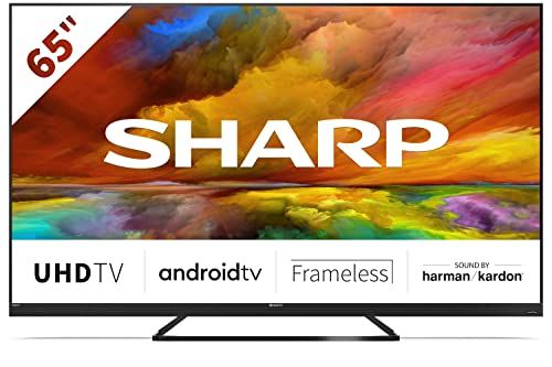 SHARP 4T-C65EQ3KM2AG: 65-Inch 4K UHD Quantum Dot Frameless Android Smart TV