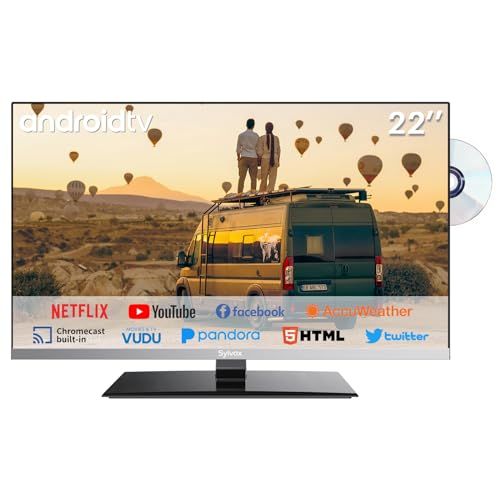 SYLVOX 22 inch: Smart TV with DVD Player Built in, Frameless RV TV