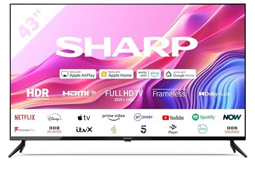 SHARP 43FD6K: 43-Inch Full HD Smart Frameless Roku TV