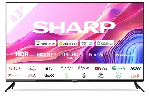 SHARP 43FD6K: 43-Inch Full HD Smart Frameless Roku TV SHARP - Full Review ⭐